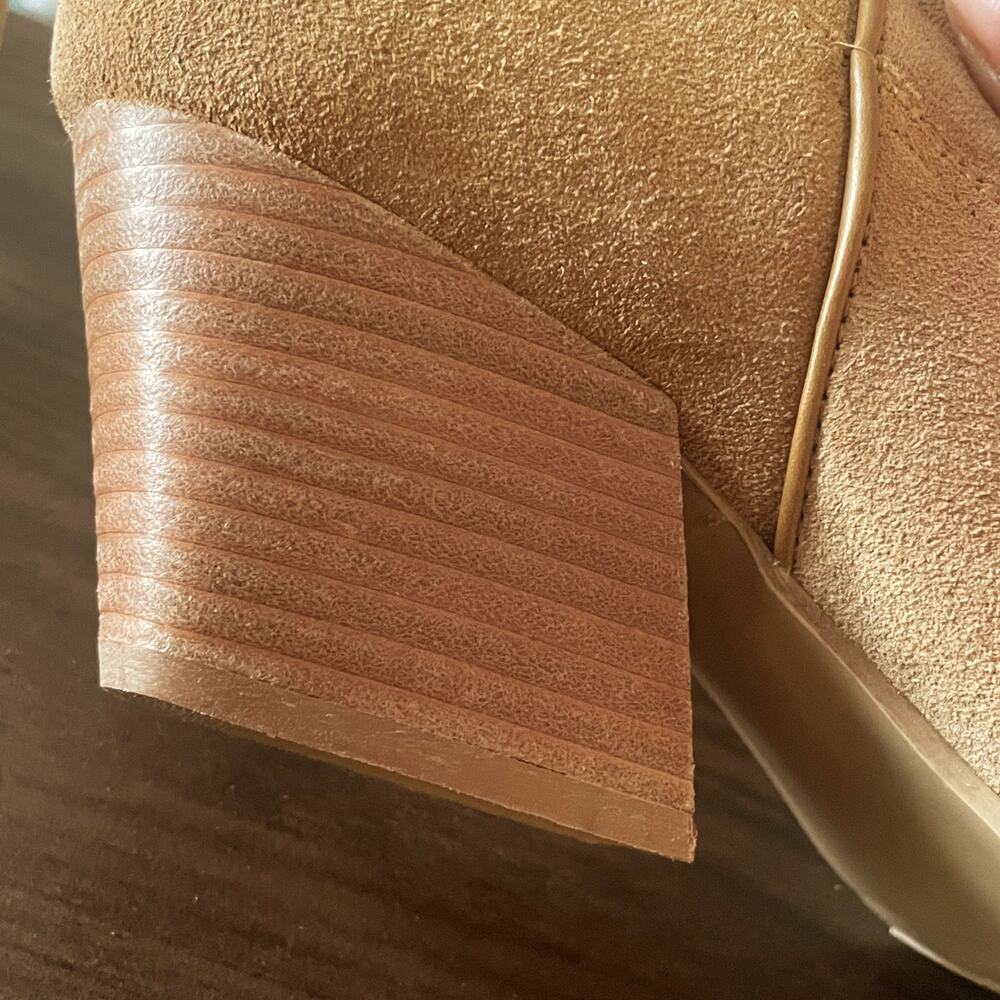 Steve Madden Taos Slouch Suede Western Boot Tan Brown Pull On Block Heel Size 10 - Picture 9 of 10